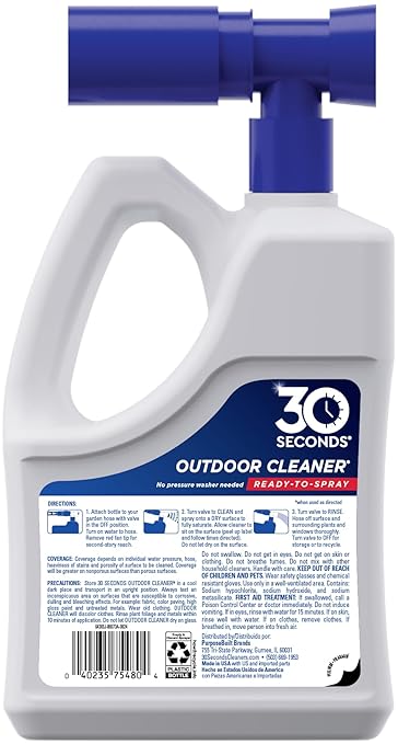 30 SECONDS Outdoor Cleaner 2-Pack with Hose End Sprayer - Deck & Siding Cleaner