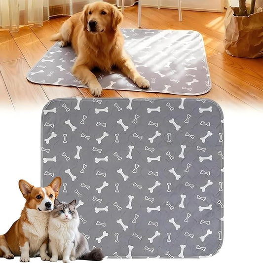 Puppy Pads with pheromones, Reusable Puppy Pads for Dogs & Cats, Washable, Durable Leak-Proof & Anti-Slip Pet Training Pads for Home & Travel(Grey, XL: 35.4" × 31.5")