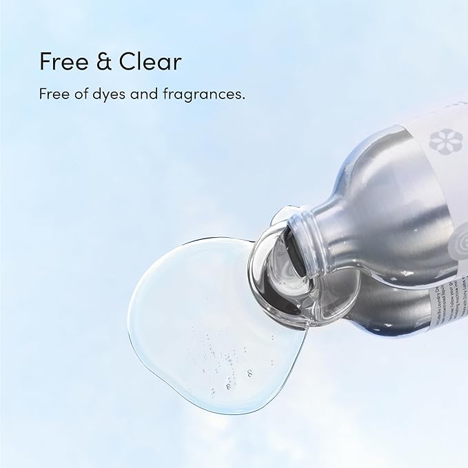 Dirty Labs | Bio-Liquid Laundry Detergent Refill & Pump Set | Free & Clear | 80 Loads (21.6 fl oz) & Pump | Hyper-Concentrated | High Efficiency & Standard Machine Washing | Nontoxic, Biodegradable