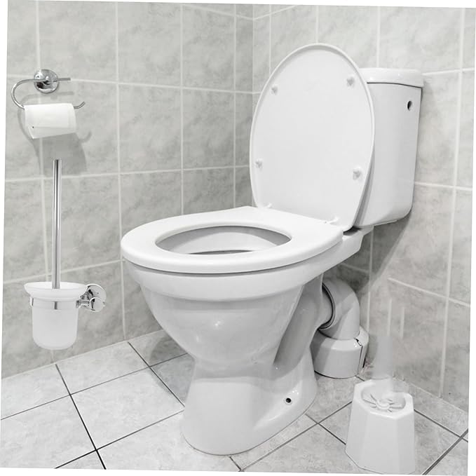 VOSAREA Toilet Brush and Holder Set Stainless Steel Bathroom Cleaning Brush Home Essentials Cleaning Tools