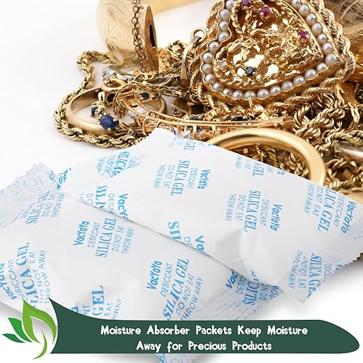 VacYaYa 20 Gram(30Packs) Food Grade Moisture Absorbers Silica Gel Packs Desiccant for Storage,Food Safe Dessicant Silica Gel Packets for Moisture Storage Control
