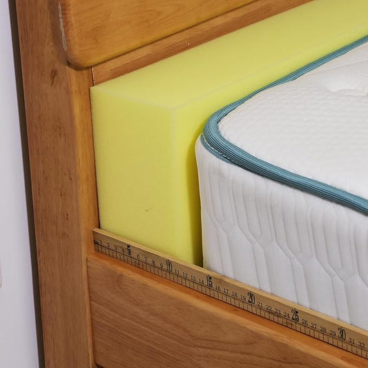 Bed Gap Filler, High Density Foam Mattress Extender for Headboard/Wall Gaps,2-Meter Extra Long Cut-to-Fit Yellow Foam Sponge Strip (78''x4''x7'')