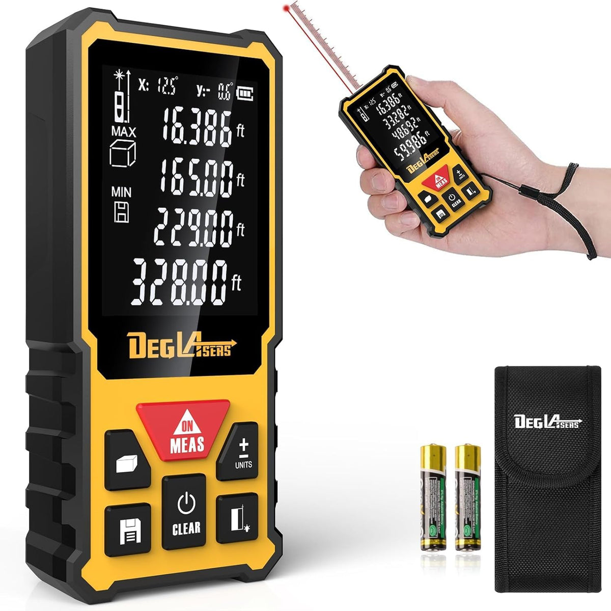 Laser Measurement Tool,DEGLASERS 328 Feet Laser Measure - Image 1