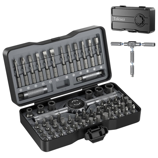 69 in 1 Magnetic Screwdriver Set with 4 Handles | Hand Tools - Image 1