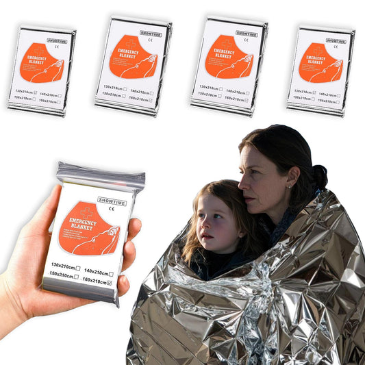 4-Pack Mylar Emergency Thermal Blankets - Waterproof - Image 1