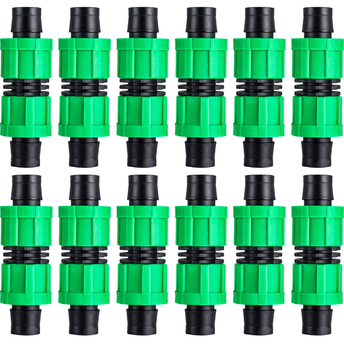 Hotop 12 Pieces 5/8 Drip Irrigation Coupling - Image 1