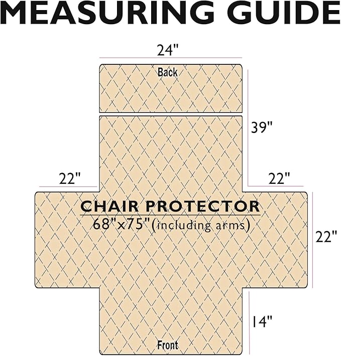 Cmfshape Skidproof Sofa Cover-Taupe Sofa Slipcover with Elastic Straps-Easy Fit Slip Cover-Patchwork Washable Furniture Protector for Pets and Kids(Chair,Taupe)