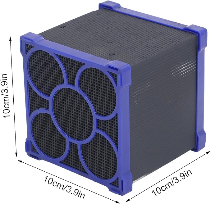 Pssopp Aquarium Water Purifier Cube Filter, High Efficiency Strong Filtration Activated Carbon Aquarium Filter for Ponds Fish Stock (10x10x10cm / 3.9x3.9x3.9in)