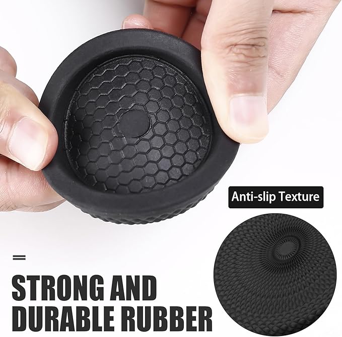 Ezprotekt Non Slip Furniture Pads, 4 Pcs 2.5" Anti Skid Rubber Furniture Caster Cups, Anti-Slip Furniture Coasters for Hardwood Floors, Anti Slide Floor Protectors for Bed Couch Stoppers (Black)