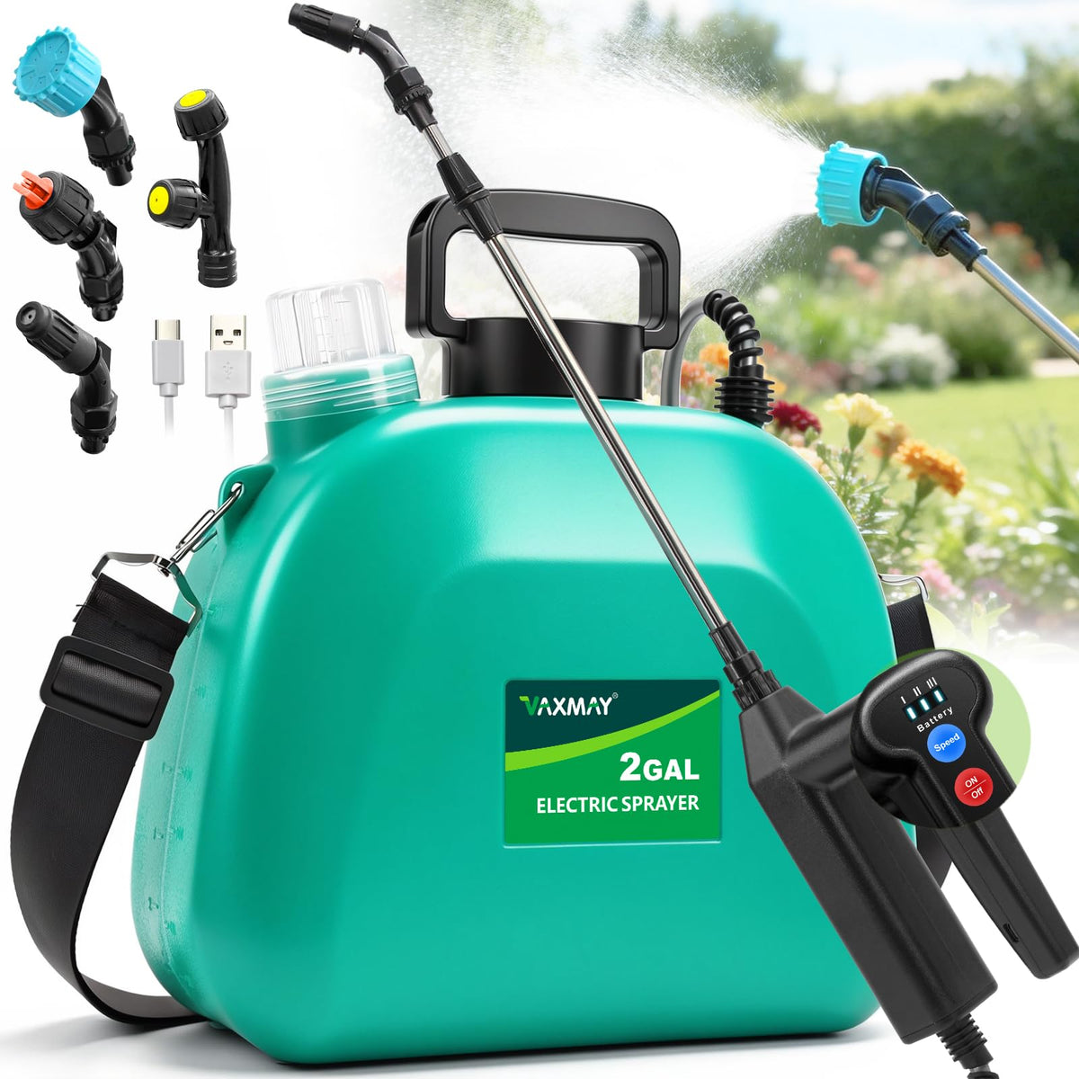 Battery Powered Sprayer 2 Gallon, Upgrade Electric Garden - Image 1