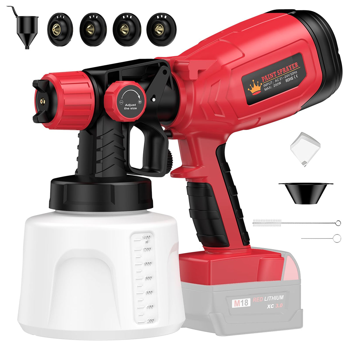 Cordless Paint Sprayer for Milwaukee 18V & 20V Battery | Home Repair - Image 1