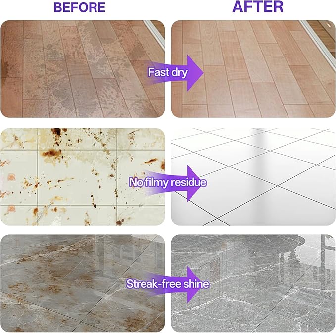 Floor Cleaner Compatible with Tineco Cleaning Solution, Suitable with All Robotic Vacuum Mop and Cordless Wet/Dry Vacuum Mop Cleaner, Multi-Surface Deodorizing & Cleaning Solution (1 L, Lavender)