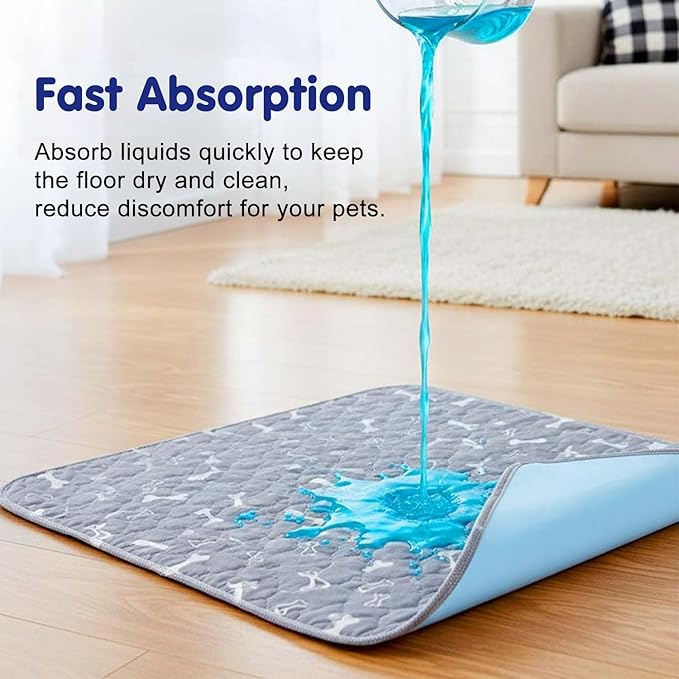 Puppy Pads with pheromones, Reusable Puppy Pads for Dogs & Cats, Washable, Durable Leak-Proof & Anti-Slip Pet Training Pads for Home & Travel(Red, S: 18.1" × 18.1")