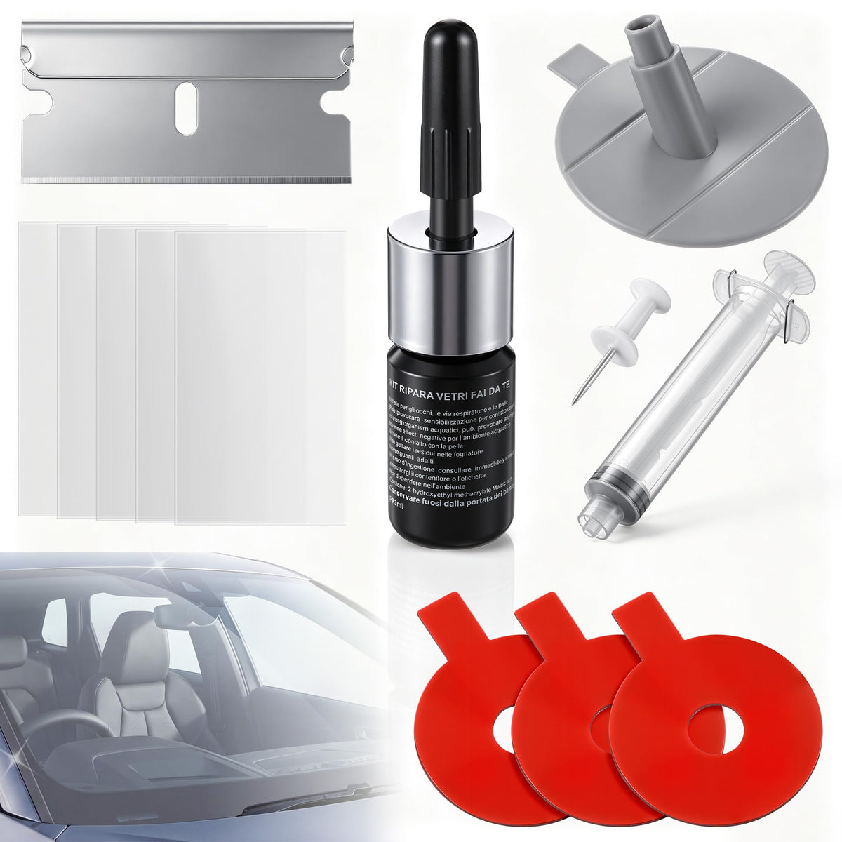 Windshield Repair Kit, DIY Chip & Crack Fix - Image 1