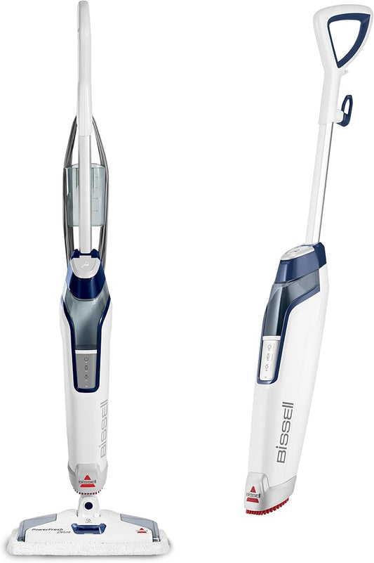 Bissell PowerFresh Deluxe 1806 Steam Mop for Tile, Hardwood & Sealed Floors w/Built‑in SpotBoost Brush, Fast 30‑Second Warm‑Up, Variable Steam Levels, Fresh Scent Discs Compatible