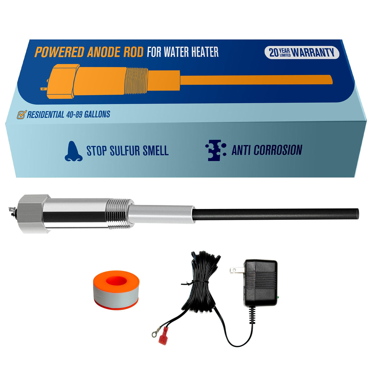 Powered Anode Rod for Water Heater, Electric Anode Rod for Water - Image 1