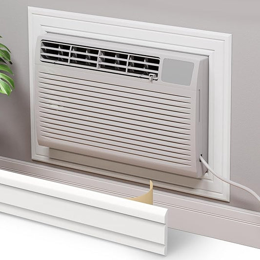Flehomo Through The Wall AC Trim, Adhesive Trim for Through The Wall Air Conditioner Units, Foam Sealer Gap Trim, Windproof & Nice Appearance
