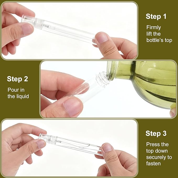 500 Pcs 10ml Mini Spray Bottles Portable Perfume Refillable Dispenser Container Clear Glass Perfume Sprayer for Cleaning Essential Oils Pocket Travel
