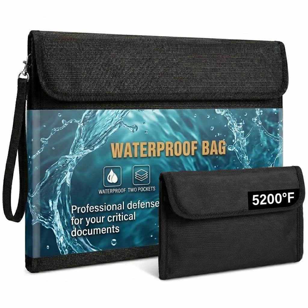 SUREMAX Waterproof Document Bag Set of 2, 15 x 11 in & 7.5 x 4 in - Image 1