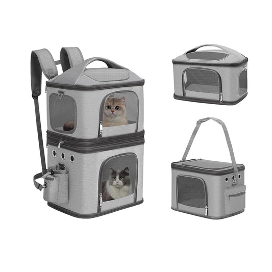 HOVONO Detachable Double Cat Backpack Carrier for 2 Pets - Image 1