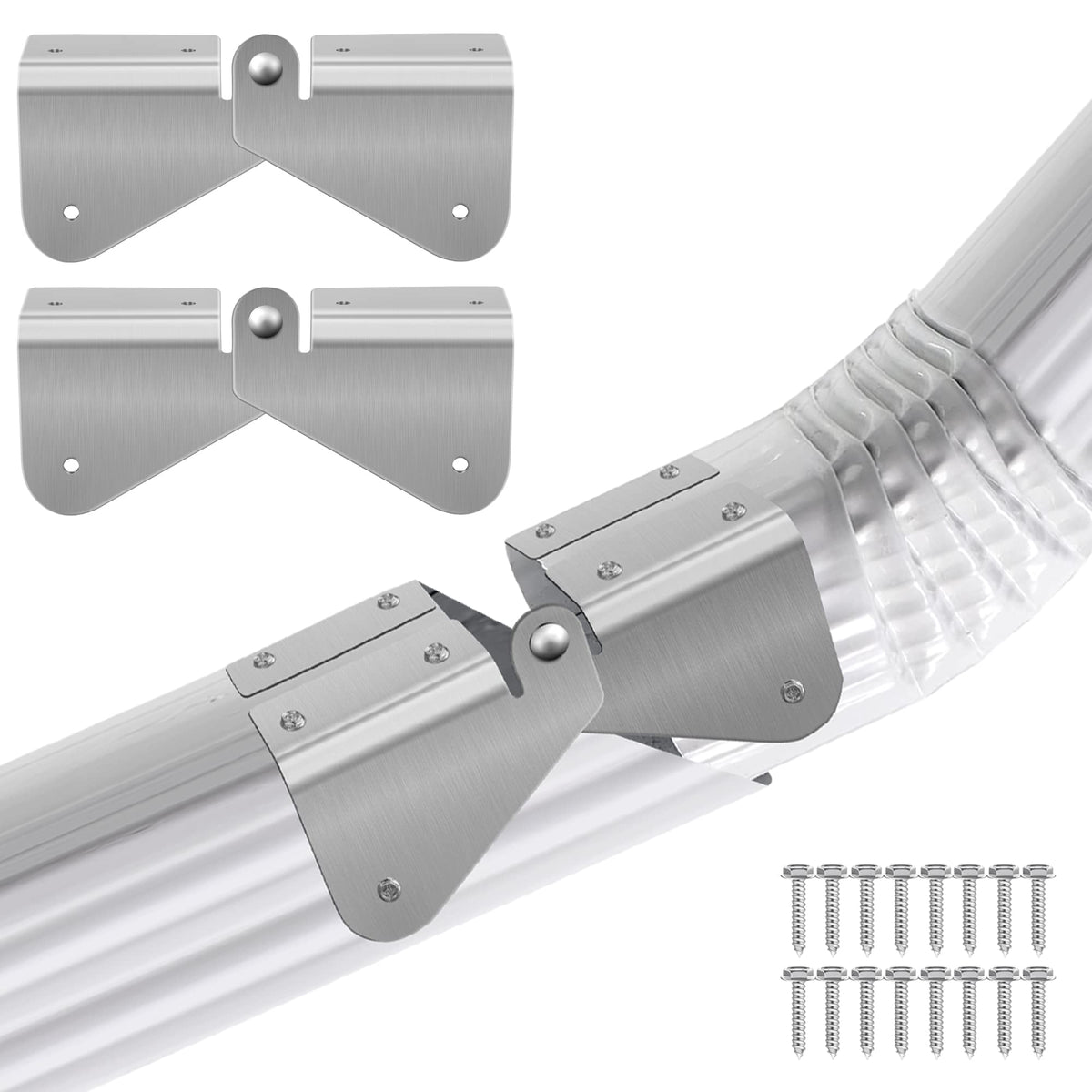 2 Pcs Gutter Extension Hinges, Downspout Extension Flip-Up Hinges - Image 1