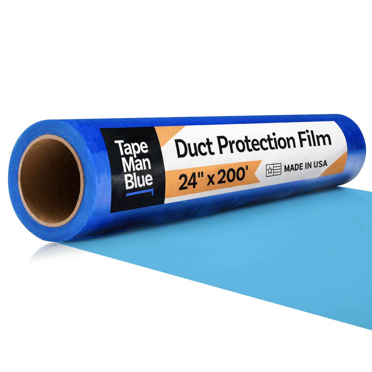 TapeManBlue Duct Protection Film, 24 inch x 200 feet - Image 1