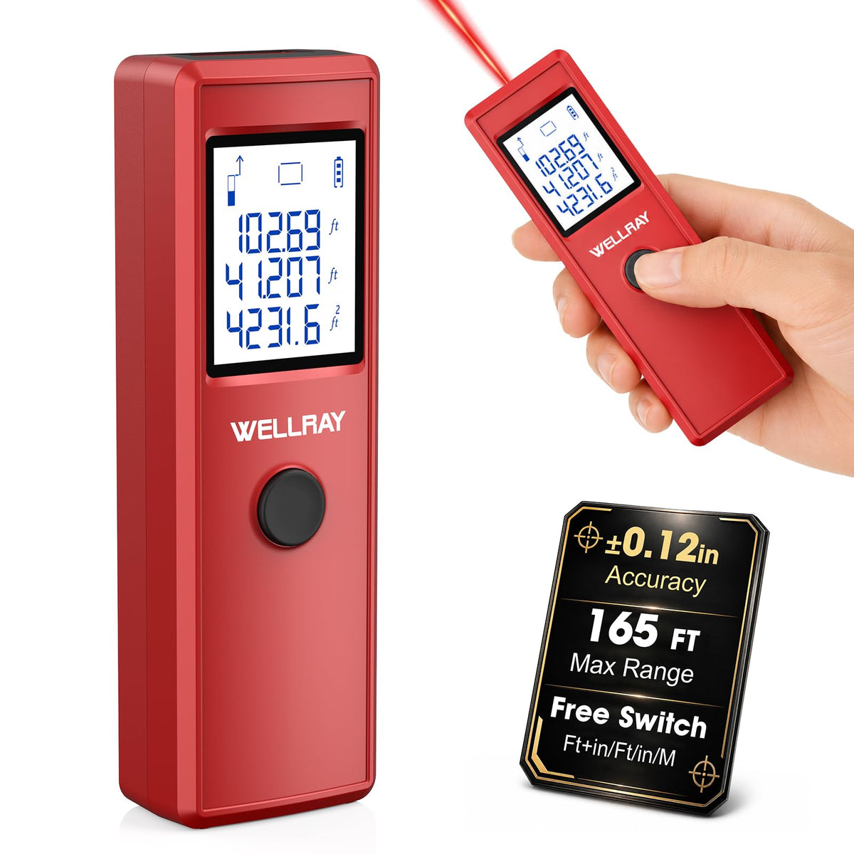 Laser Measuring Tool, 165FT/50M Laser Measure Tool - Image 1