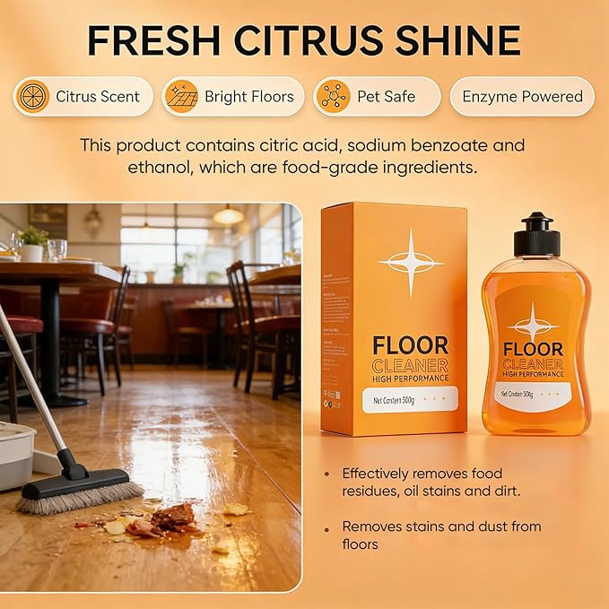 SAKER Stain Removing Floor Cleaner - 2026 New Acid Free Enzyme Formula, Concentrated Multi-Surface Solution for Hardwood/Stone/Tile/Laminate/Vinyl (3, 3.38 FL.OZ)