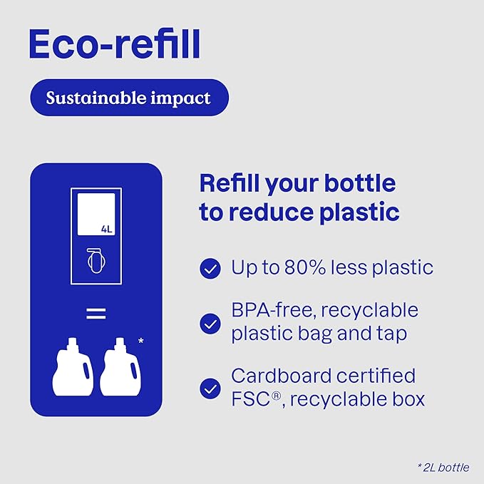 ATTITUDE Liquid Laundry Detergent Refill, EWG Verified, HE Compatible, Plant-Based & Vegan, Natural Laundry Soap, Lavender Scent, 160 Loads, 135.26 Fl Oz (Pack of 2)