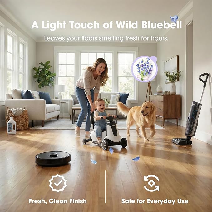 Deep Cleaning & Deodorizing Solution, TÜV Rheinland Certification, Pet Friendly, Compatible with Floor Washers&Robotic Vacuum Cleaners, Ecovacs, Tineco, Roborock, Dreame, Eufy, iRobot