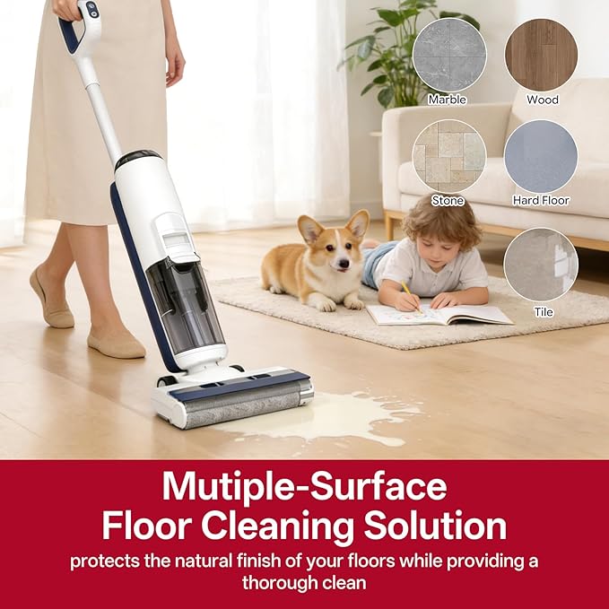 Floor Cleaner Compatible with Tineco Cleaning Solution, Suitable with All Robotic Vacuum Mop and Cordless Wet/Dry Vacuum Mop Cleaner, Multi-Surface Deodorizing & Cleaning Solution (2.5 L, Rose)