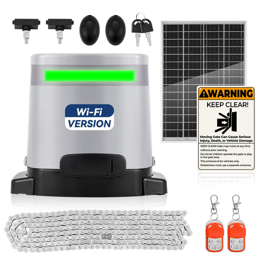 1300lbs Solar Sliding Gate Opener Chain Drive | Kitchen Essentials - Image 1