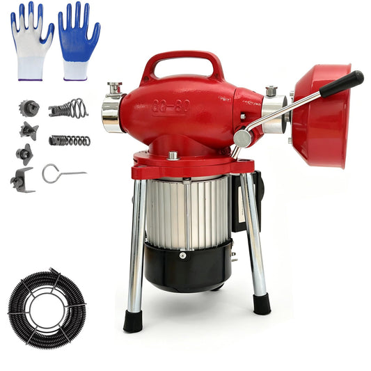 Drain Cleaner Machine 66 FT x 5/8 Inch, 550W Electric - Image 1