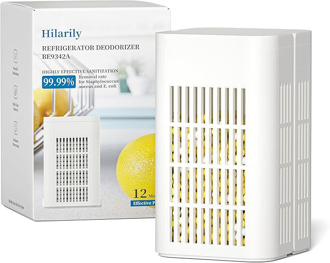 Strongest Refrigerator Deodorizer Odor Eliminator, 12 Months Long-Lasting Freshness for Refrigerator Shoe Cabinet Bathrooms Cars, More Effective Than Baking Soda, 1 pack