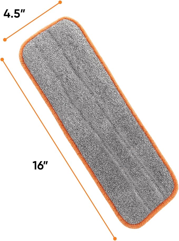Superio Self-Wringing Microfiber Cleaning Mop with Hands-Free Wringing Blade and Reusable & Washable 8" x 4.5" Microfiber Mopping Pad for Home, Kitchen, Bathroom, Streak-Free Cleaning