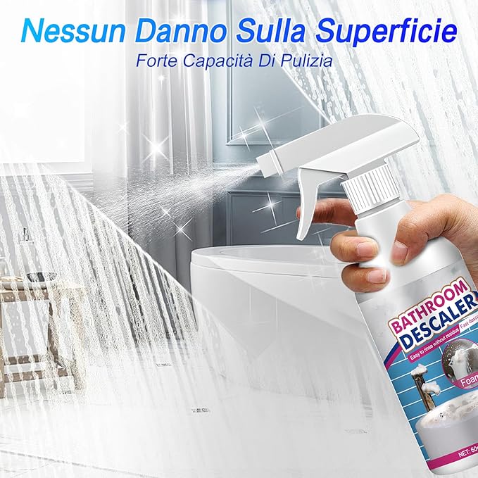 Bathroom Descaler Cleaner, 2026 New Multipurpose Stubborn Stains Cleaner, Bathroom Descaler Cleaners, Bathrooms Cleaning Foam Spray for Kitchen Bath Sink Glass (2)