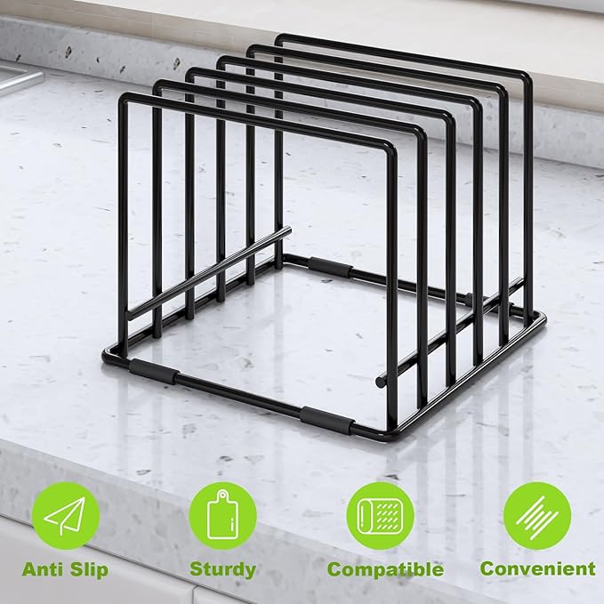 2-pack 5-slot baking storage scratch-resistant cookie tray organizer with anti-slip frame for kitchen cabinet - portable and dust-resistant