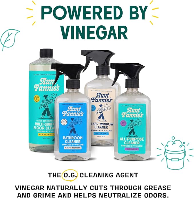 Aunt Fannie's Bundle: Floor Cleaner Vinegar Wash, Bright Lemon + Carpet Refresher, Bright Lemon