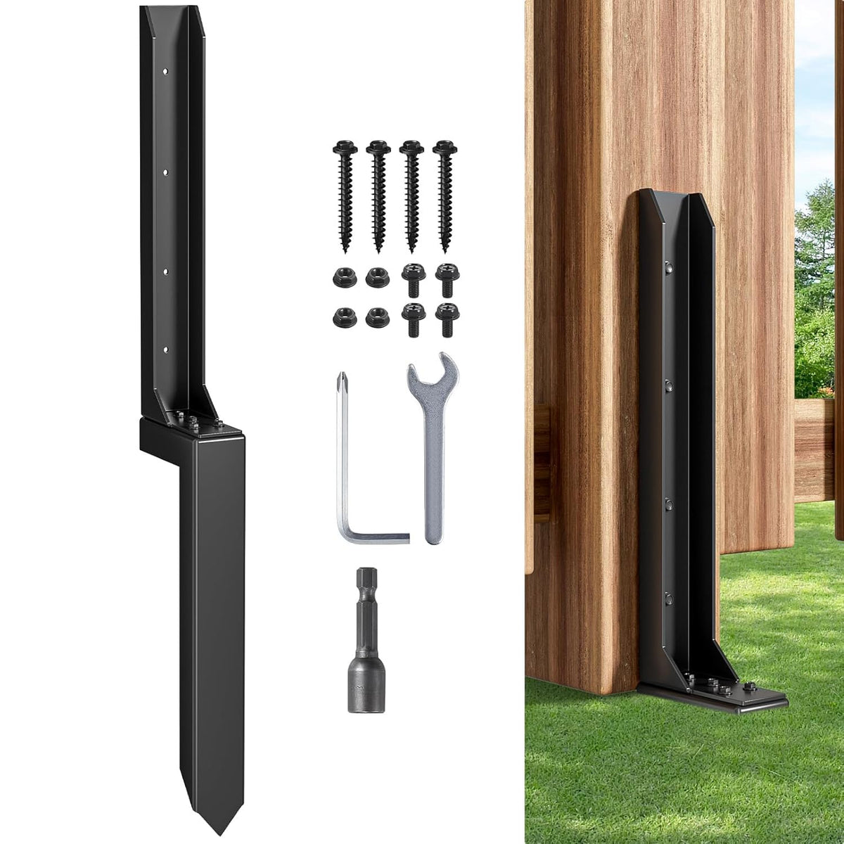 Fence Post Repair Kit，(Separation 16.9+17.9",1 pcs) - Image 1