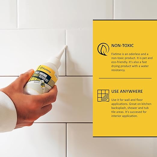 Grout Repair Kit, White Grout Filler Tube, 8oz