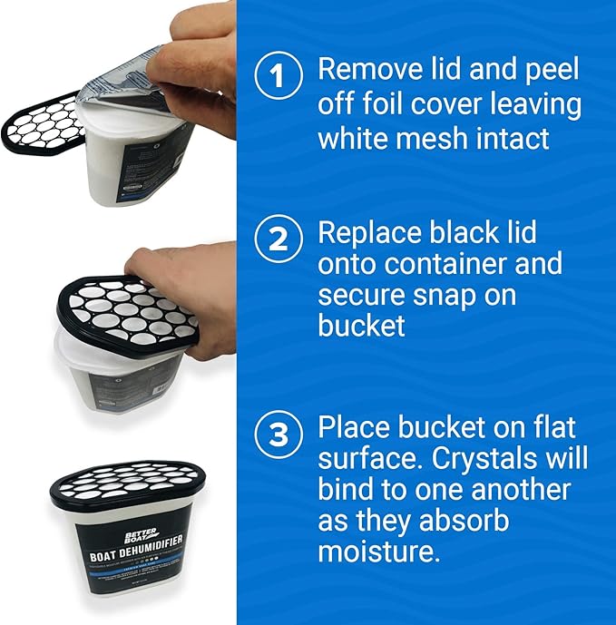 Charcoal Moisture Absorber & Odor Remover - Boat Dehumidifier 1 Pack