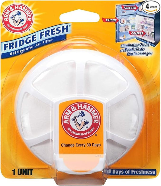 Arm & Hammer Fridge Fresh Refrigerator Air Filter, Eliminates Odors-4 Total Air Filters