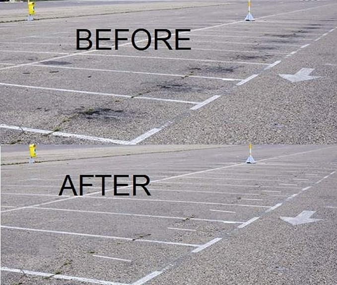 Concrete Oil Stain Remover Eco-Friendly Bio-Remediates and Removes Oil & Grease Stains on Concrete and Asphalt Driveways, Garages, Pavers, Patios, Parking Lots and Streets(10 Oz)