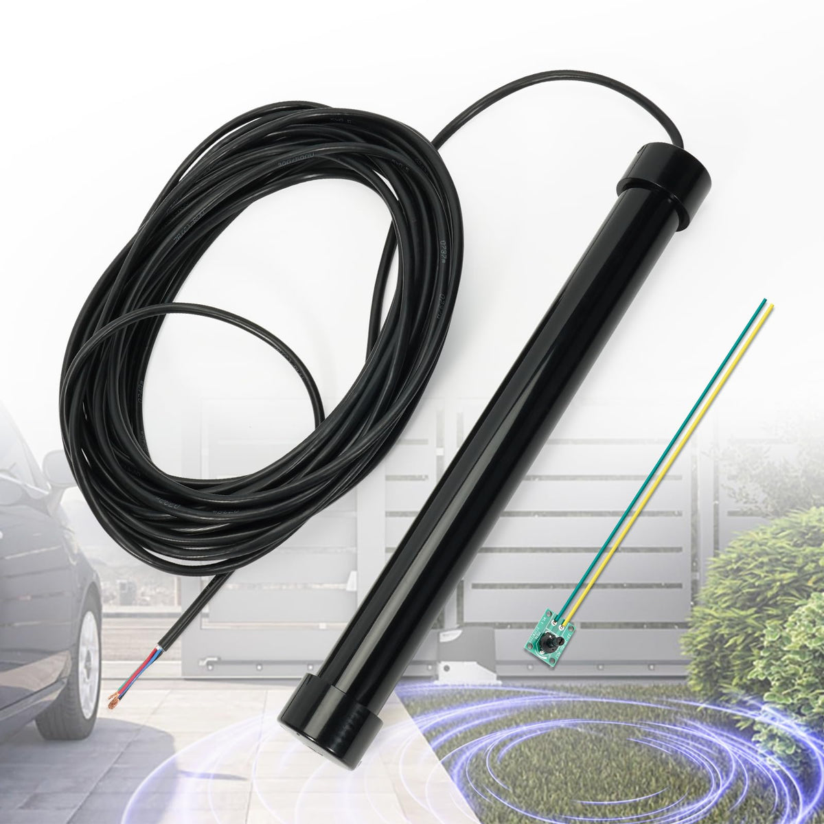 2026 Upgraded Driveway Gate Exit Wand with 100 ft Cable - Image 1
