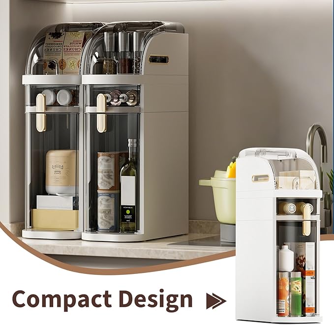2-Tier Slim Bathroom Storage Cabinet with Wheels, Plastic Narrow Bathroom Floor Cabinet, Waterproof & No Installation, Perfect for Small Space Laundry Rooms, Toilet Areas, and Living Room Gaps
