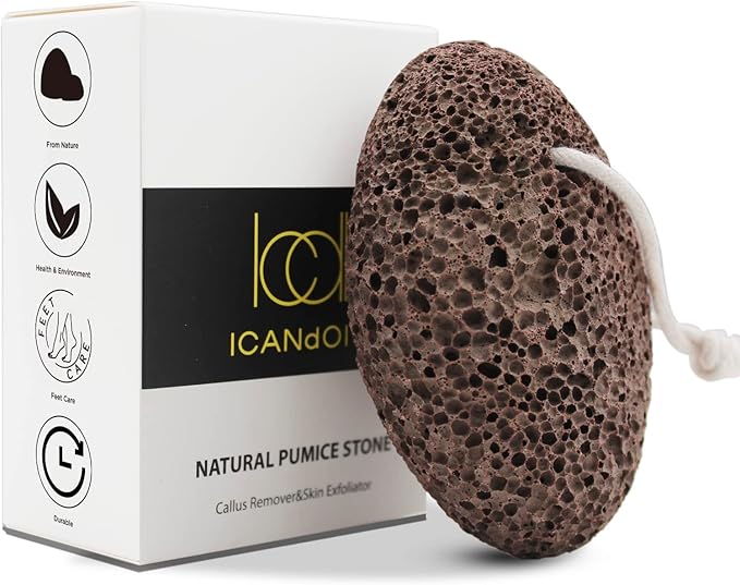 ICANdOIT-17.71Inch Natural Stiff Sisal Bristles Anti-Slip Long Handle Bath Brush,Bent Handle Shower Scrubber for Exfoliating,Shower Back Brush,Exfoliation Set with Pumice Stone(2 Pack)