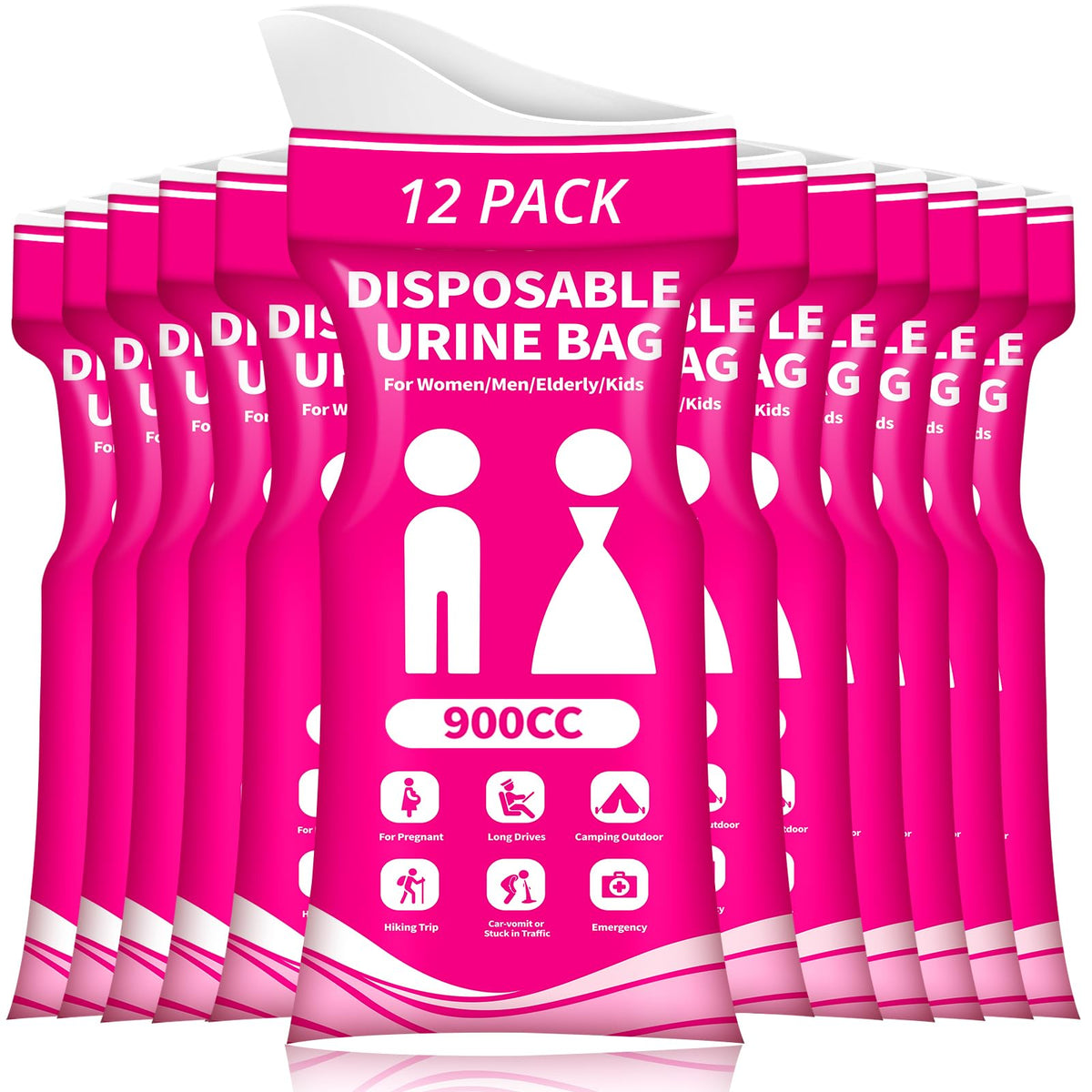 Disposable Urine Bag for Travel - 900ML Portable Pee Bags - Image 1