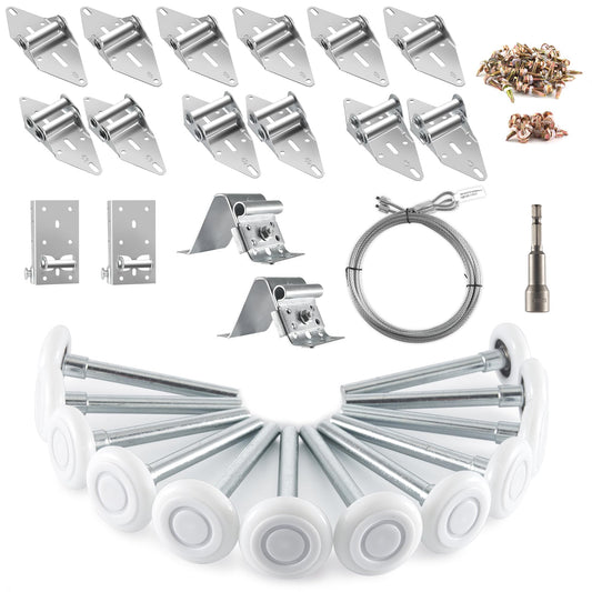 XiKe 2" Max Nylon Garage Door Roller Hardware Kit for 8x8 - Image 1