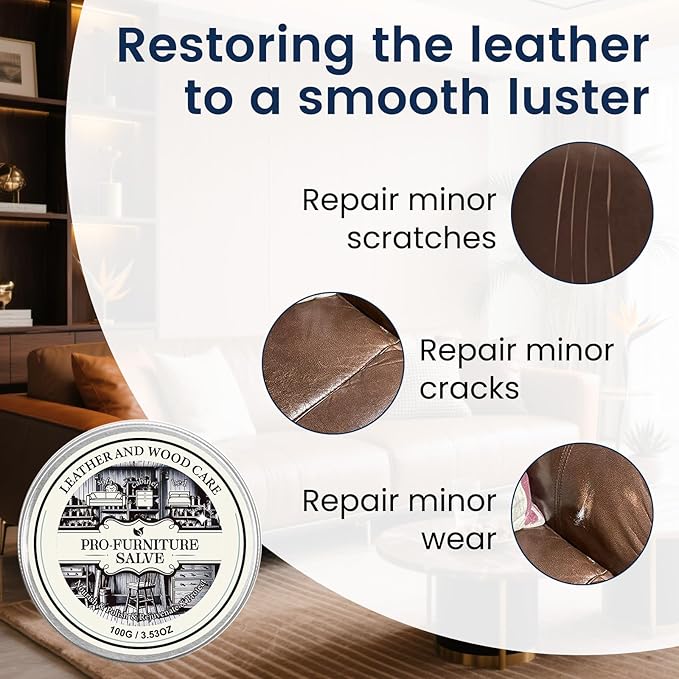 DIMOT Leather & Wood Repair Salve, Leather & Furniture Repair Salve, 2025 Upgrade Household Leather Upholstery Cleaners for Home