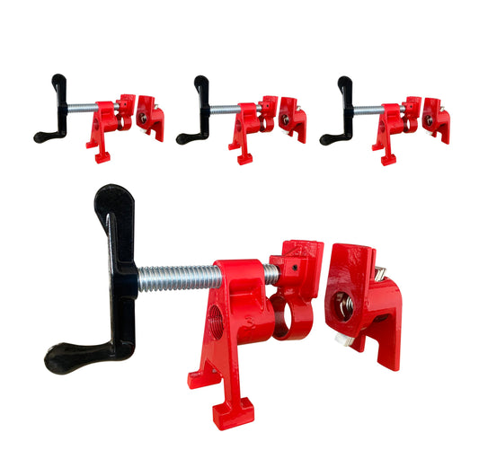 3/4" H-Style Professional Pipe Clamp Set, 4-Pack - Image 1